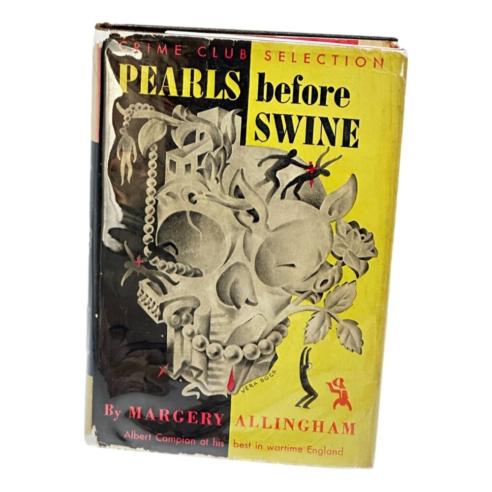 Pearls Before Swine Book HC DJ Marjorie Allingham Crime‎ Club First Edition 1945